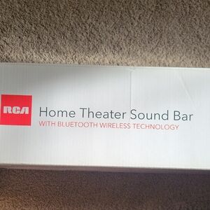 BRAND NEW RCA Black Home Theater Sound Bar with Bluetooth